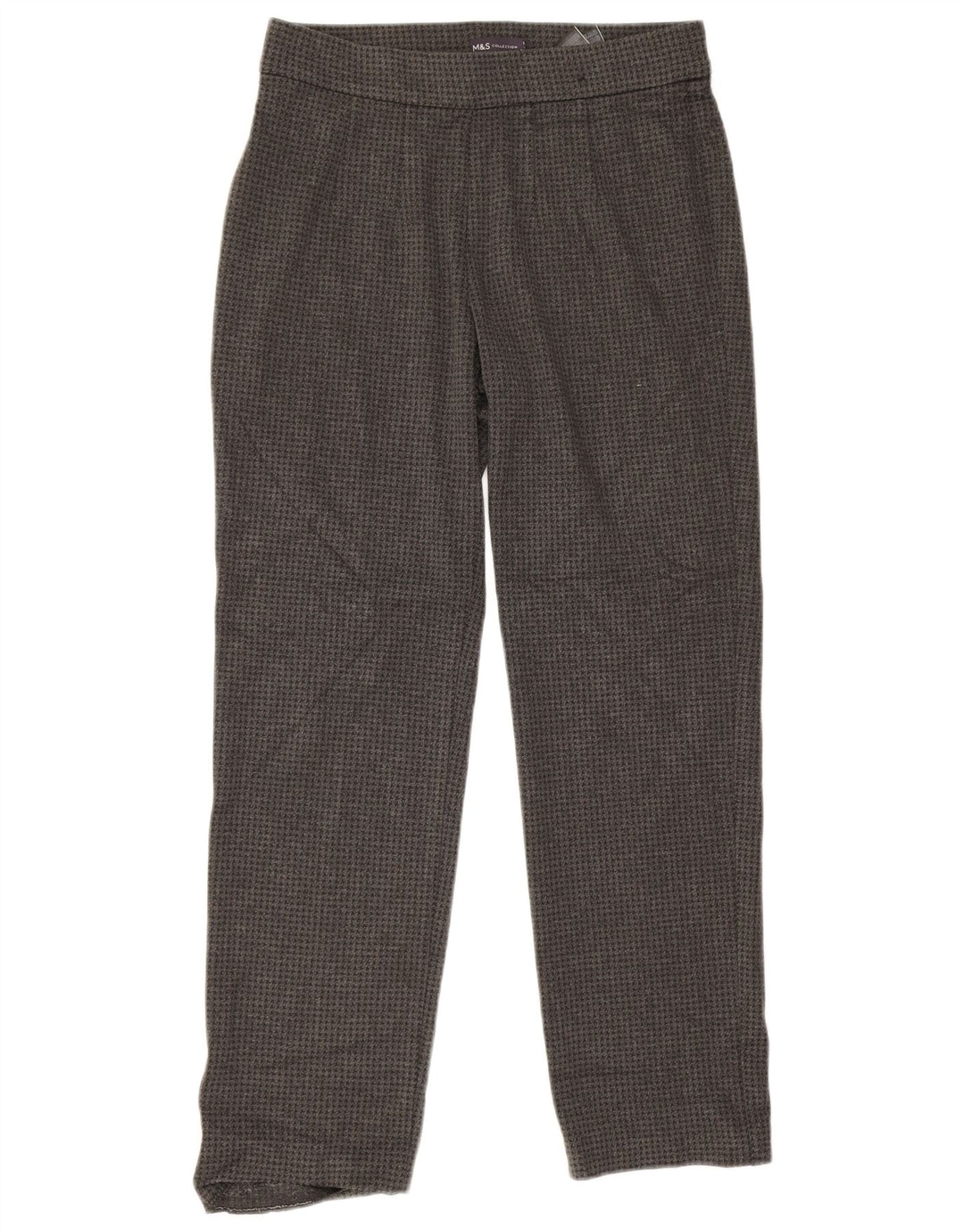 Calça casual feminina Marks & Spencer Reino Unido 12 médio W30 L28 cinza