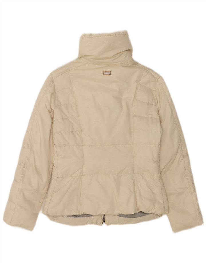 Jaqueta acolchoada feminina Trussardi IT 46 grande algodão branco