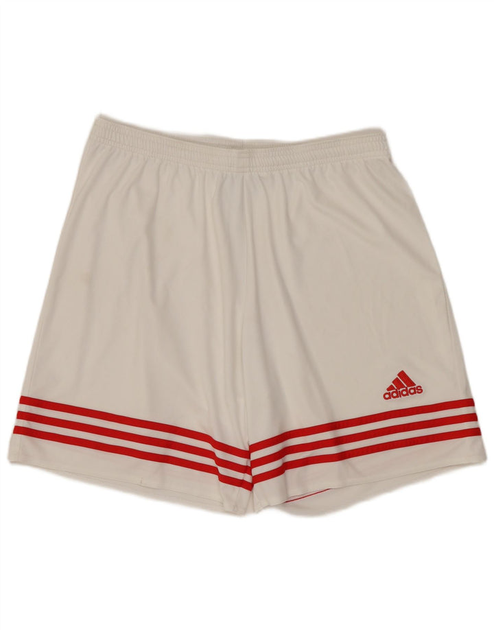 ADIDAS Mens Climalite Sport Shorts Grande Poliéster Branco
