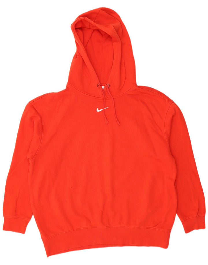 NIKE Mens Hoodie Jumper Médio Algodão Vermelho