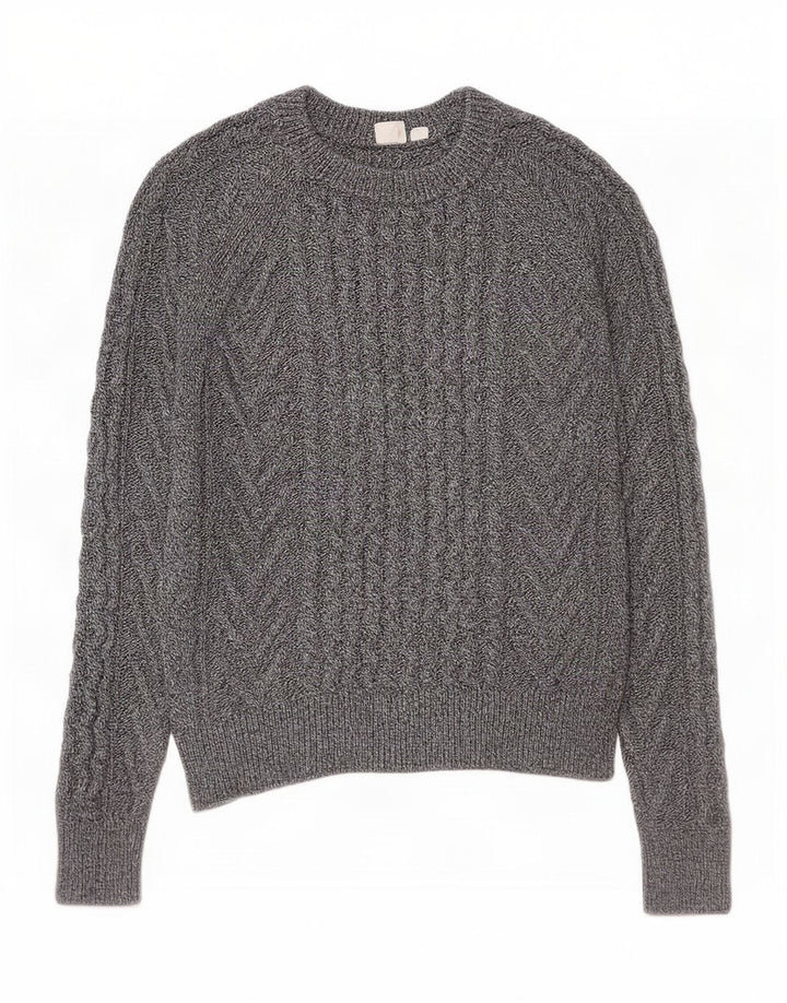 Suéter feminino Gap com gola redonda UK 6 XS cinza