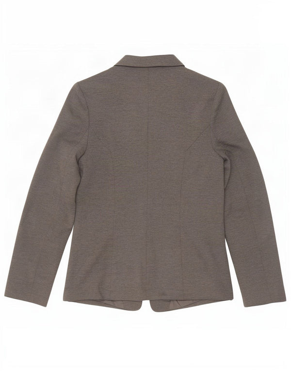 Jaqueta blazer aberta feminina Oasis UK 12 poliéster cinza médio