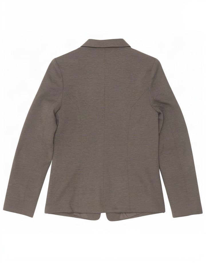 Jaqueta blazer aberta feminina Oasis UK 12 poliéster cinza médio