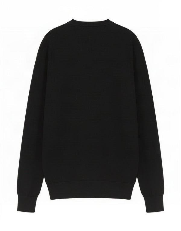Suéter feminino Massimo Dutti com decote em V Reino Unido 10 pequeno preto