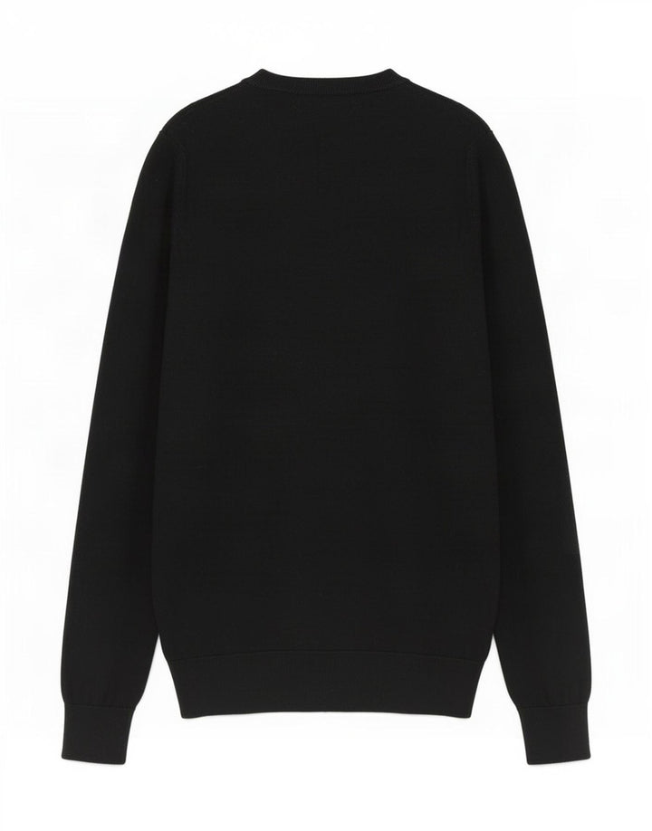 Suéter feminino Massimo Dutti com decote em V Reino Unido 10 pequeno preto