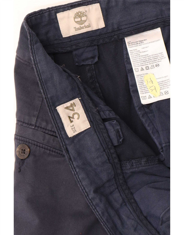 Timberland Mens Chino Shorts W34 Grande Algodão Azul Marinho