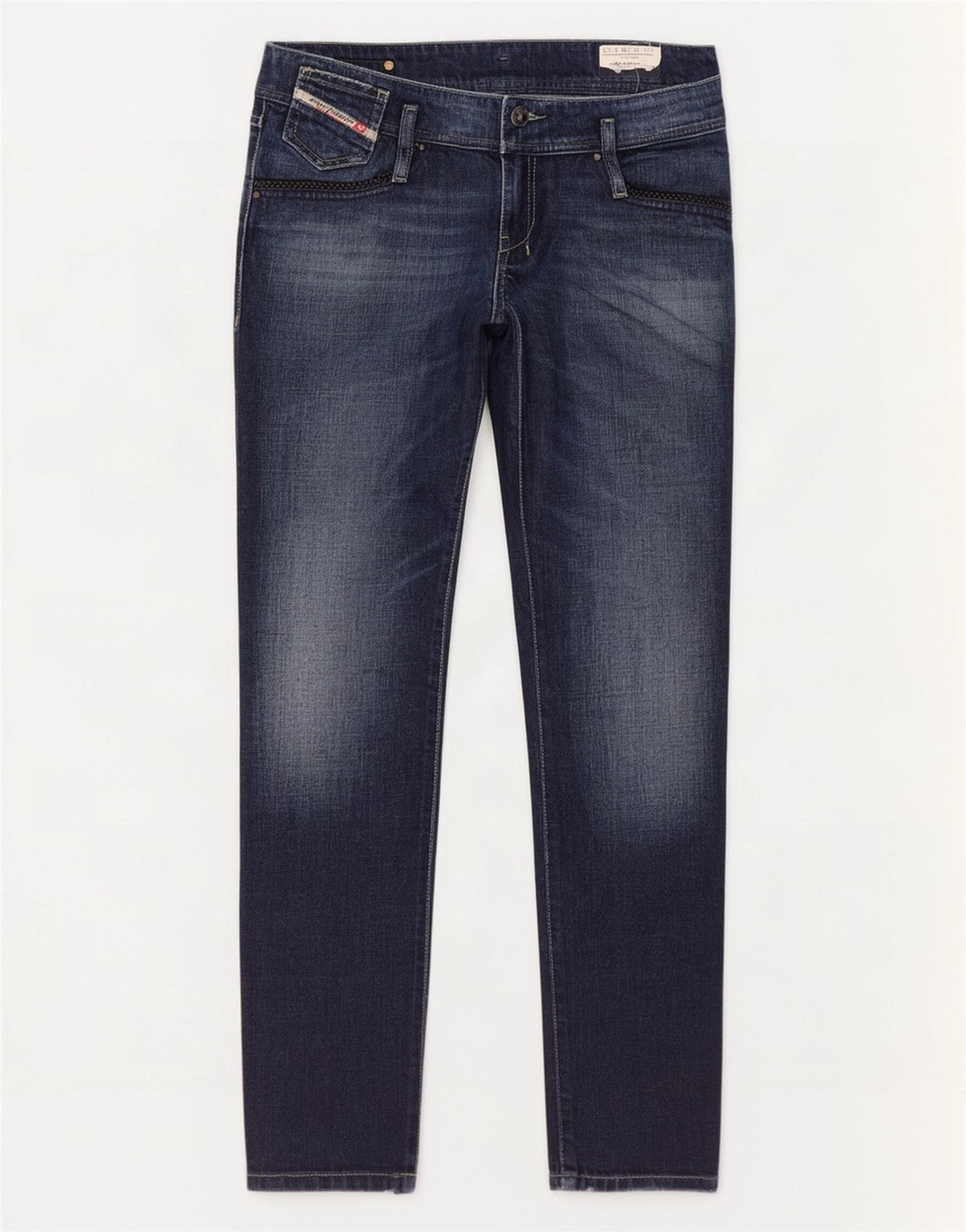Diesel Feminino Matic Slim Jeans W29 L32 Azul Marinho Algodão