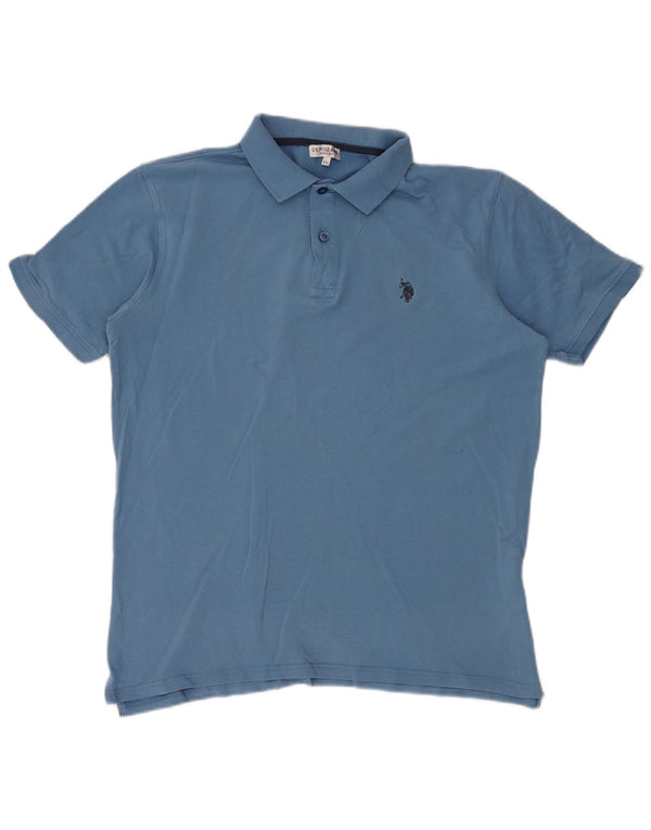 U.S. Polo Assn. Mens Polo Shirt 2XL Blue Cotton