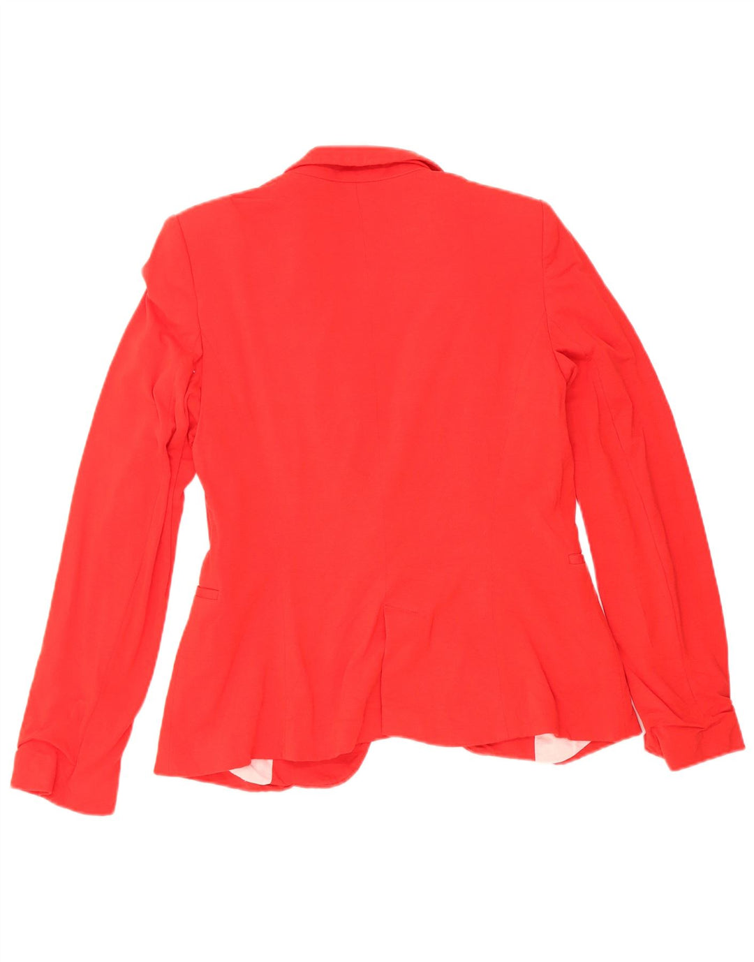 Jaqueta blazer feminina Zara com 1 botão Reino Unido 12 acetato vermelho médio