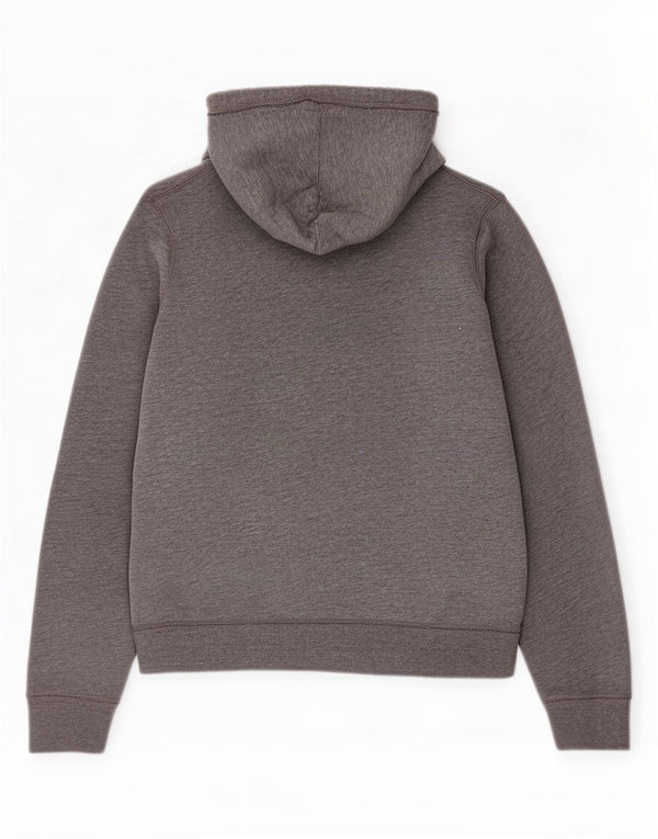 Jumper feminino com capuz gráfico Hollister UK 16 grande cinza