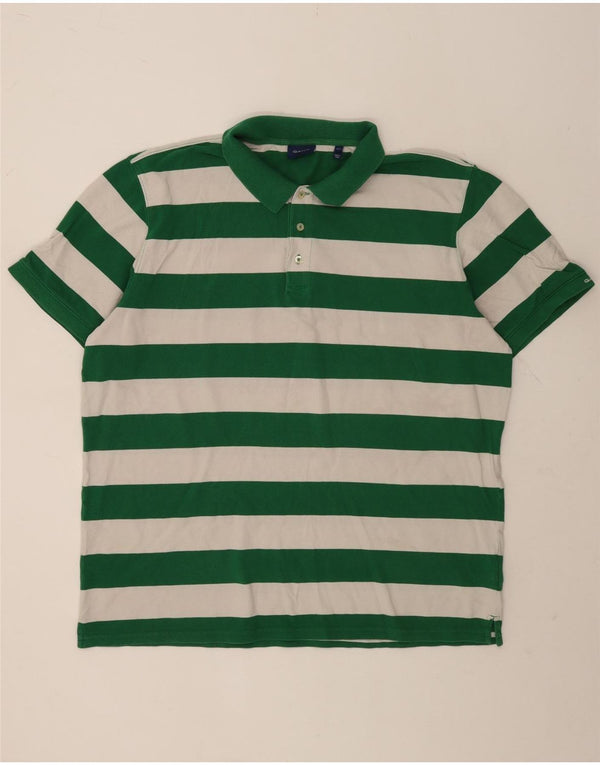 Camisa polo masculina Gant 3XL algodão listrado verde