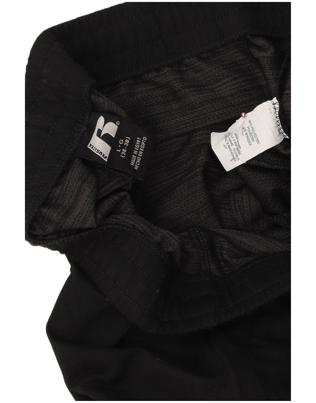 RUSSELL ATLÉTICO Mens Calças de treino Joggers poliéster preto grande