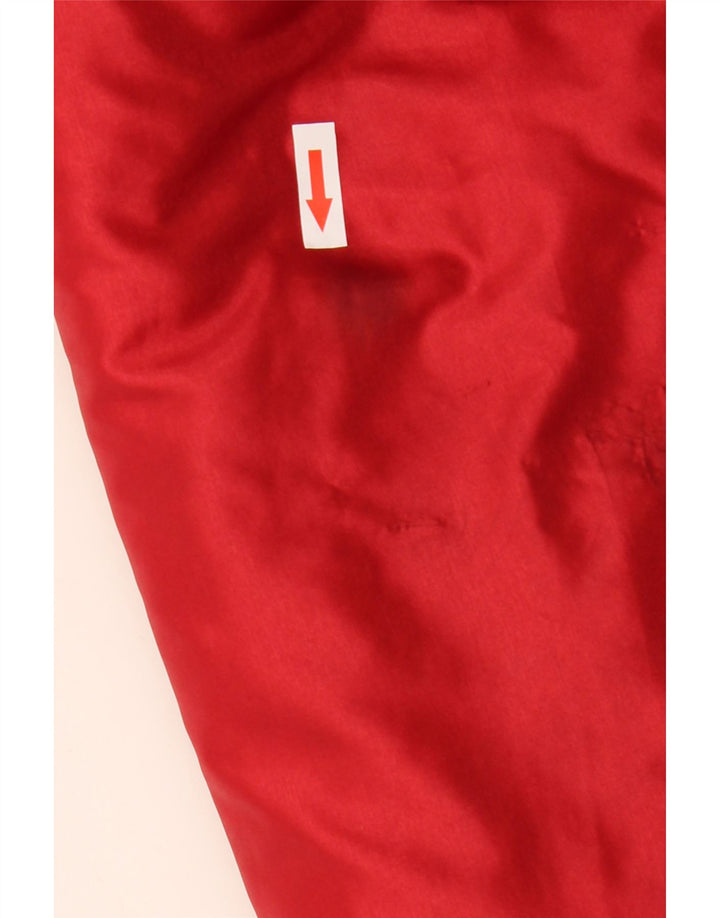 Jaqueta acolchoada com capuz feminina vintage IT 52 2XL vermelho Colourblock poliamida