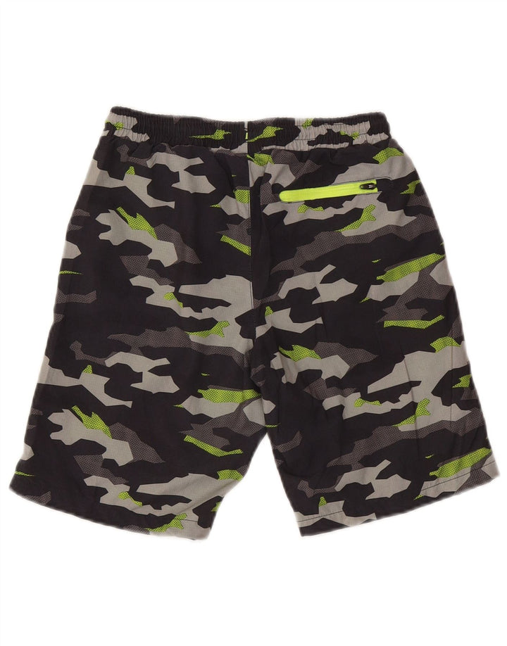 Shorts de natação Eddie Bauer para meninos 10-11 anos médio preto camuflado
