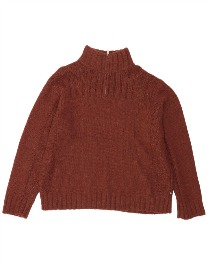 Suéter masculino Marks & Spencer com zíper e gola XL marrom acrílico