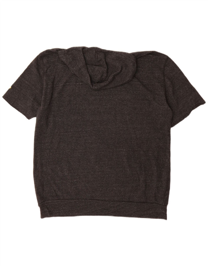 NEW BALANCE Suéter masculino com capuz gráfico de manga curta XL cinza poliéster