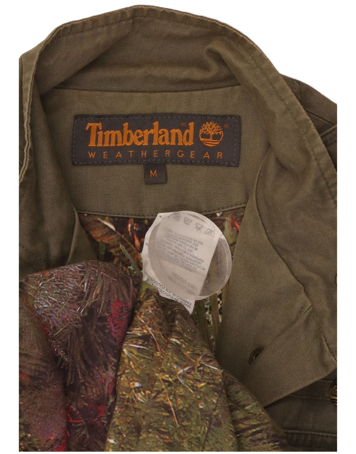 Jaqueta militar feminina TIMBERLAND UK 12 algodão cáqui médio