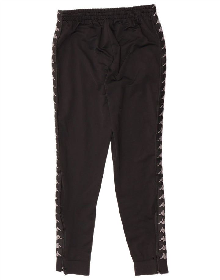 Kappa Mens Graphic Tracksuit Calças Joggers Médio Preto Poliéster