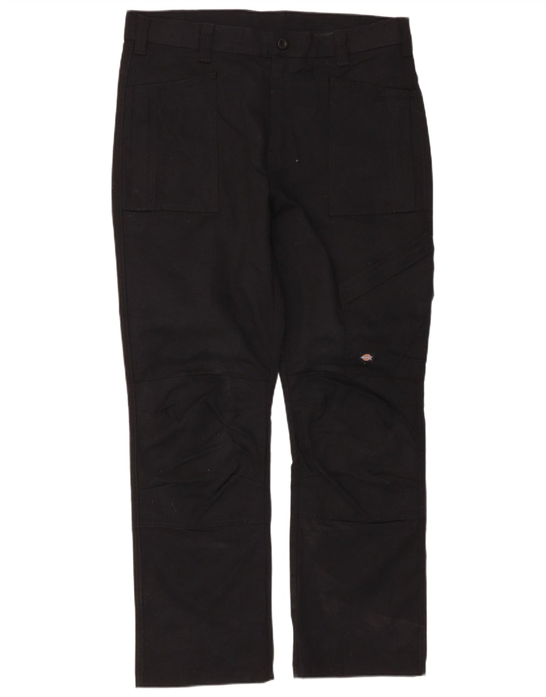 Calças cargo retas masculinas Dickies W36 L32 poliéster preto