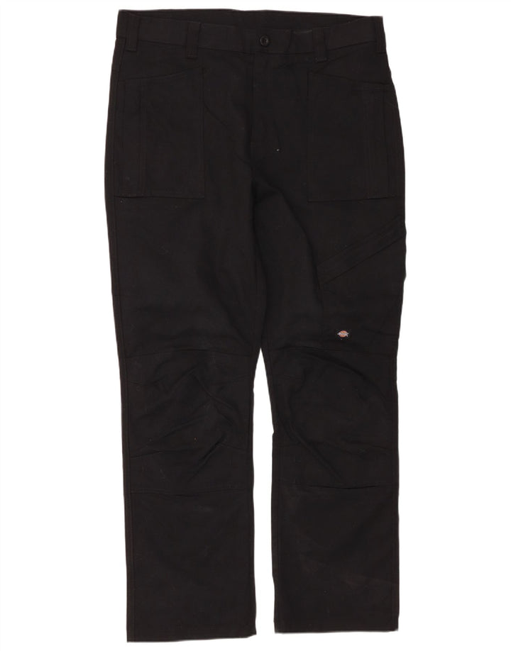 Calças cargo retas masculinas Dickies W36 L32 poliéster preto