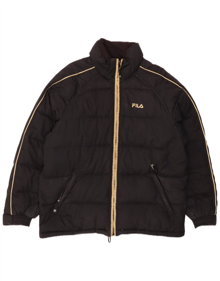 Jaqueta acolchoada masculina FILA IT 50 grande preta