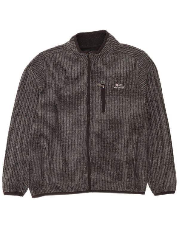 Jaqueta de lã masculina Weird Fish UK 40 poliéster cinza grande