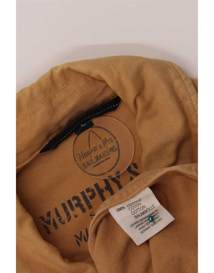 Jaqueta utilitária masculina Murphy & Nye Reino Unido 40 grande algodão marrom
