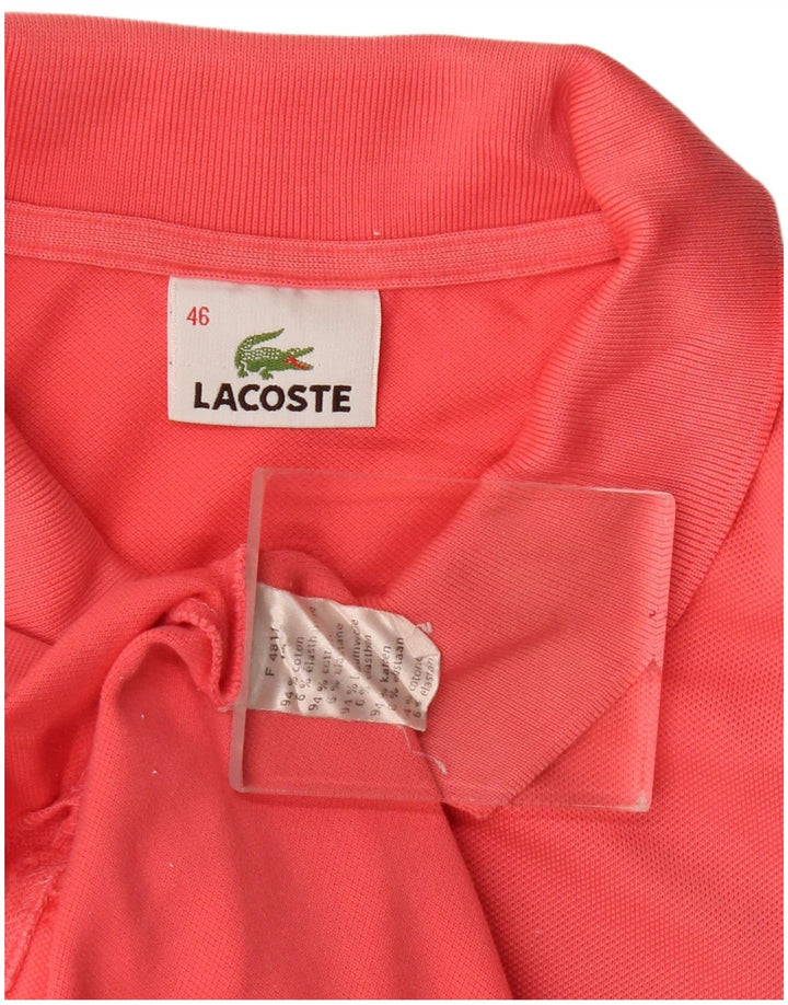 Camisa polo feminina Lacoste tamanho 46 XL algodão rosa