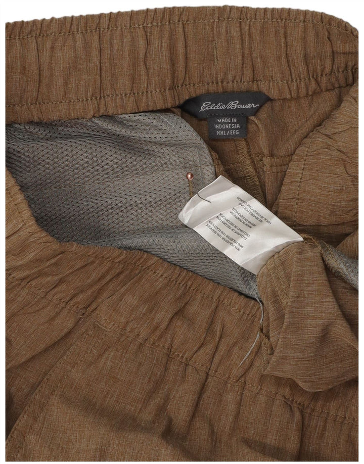 Eddie Bauer Mens Chino Shorts 2XL W42 Poliéster Bege
