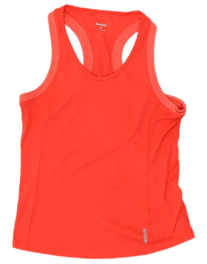 REEBOK Womens Vest Top UK 12/14 Médio Vermelho