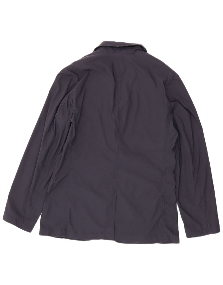 Jaqueta blazer masculina EDDIE BAUER com 3 botões Reino Unido 40 grande azul marinho nylon