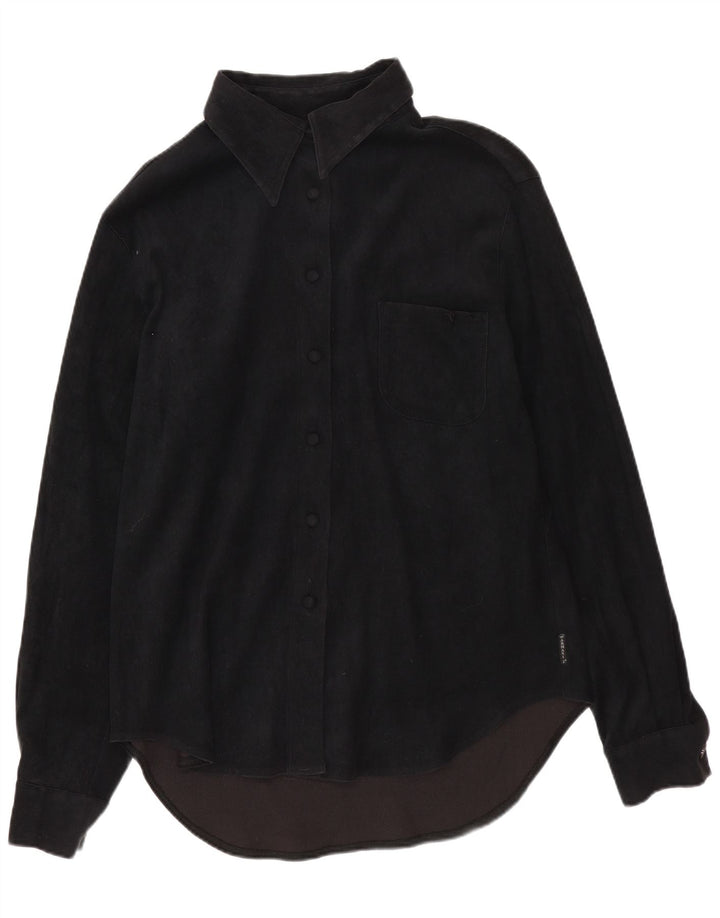 Camisa feminina Armani Jeans UK 14 grande preta