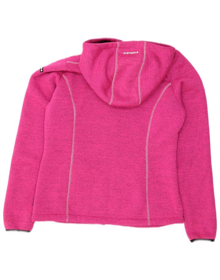 Icepeak Suéter feminino com capuz e zíper IT 48 XL poliéster manchado rosa