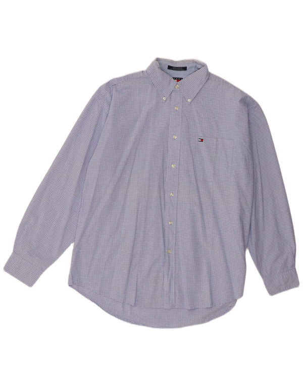 Camisa masculina Tommy Hilfiger XL azul xadrez algodão