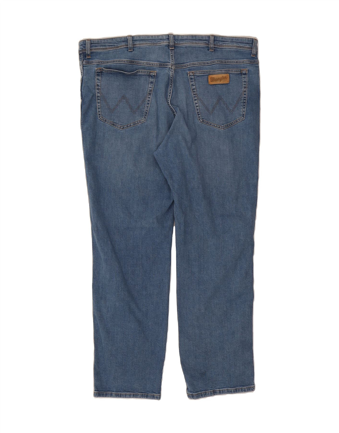 WRANGLER Feminino Texas Straight Jeans W44 L32 Azul Algodão