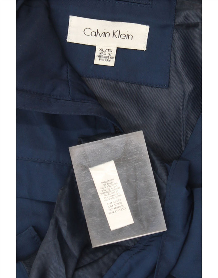 Jaqueta bomber masculina Calvin Klein UK 42 XL azul marinho poliéster