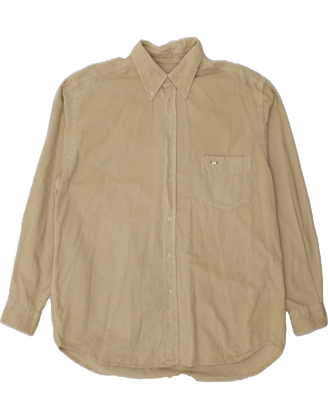 GOOSE & GANDER Mens Corduroy Shirt IT 54 XL Beige Cotton Vintage Goose & Gander and Second-Hand Goose & Gander from Messina Hembry 