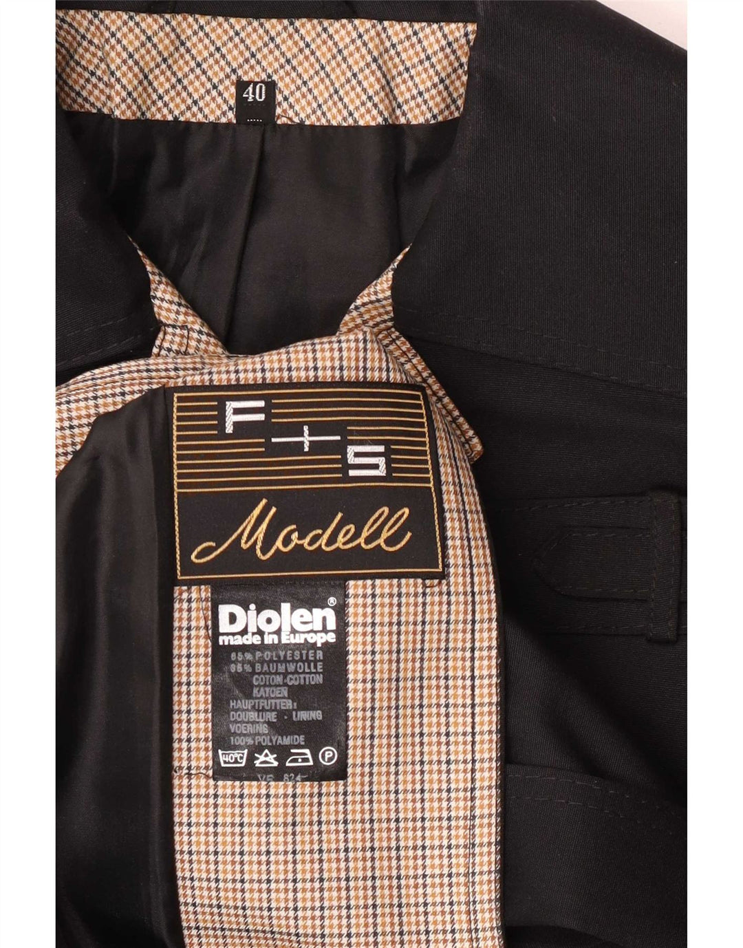 Diolen Womens Trench Coat UK 12 Poliéster preto médio