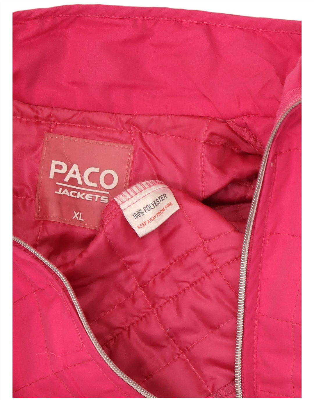 Colete acolchoado feminino PACO UK 18 XL poliéster rosa
