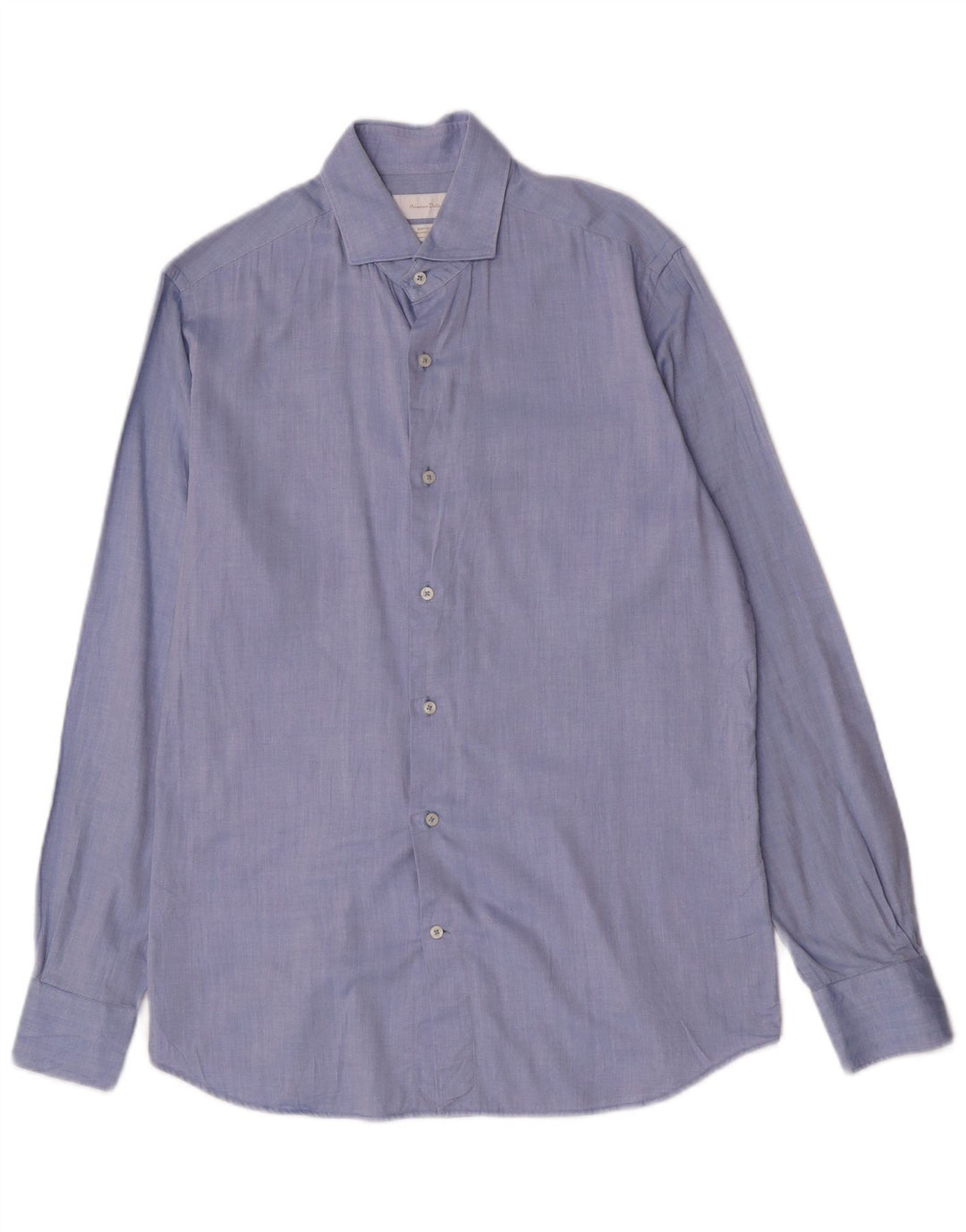 Camisa masculina Massimo Dutti EU 40 15 1/2 algodão azul médio