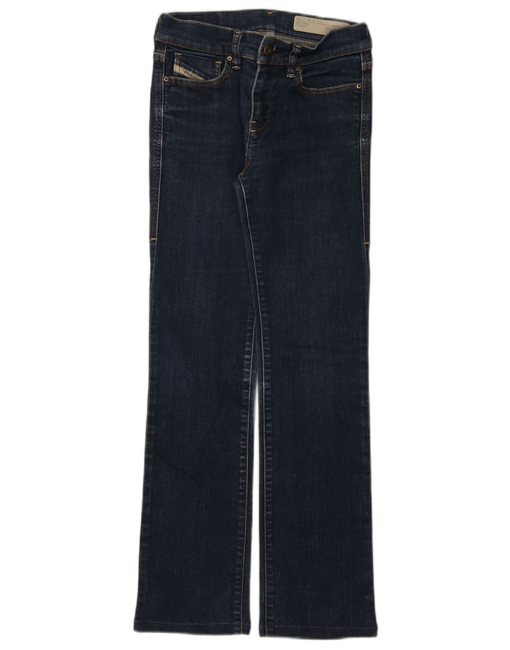 Diesel feminino Bootzee-St Regular Slim Bootcut Jeans W23 L27 Azul marinho