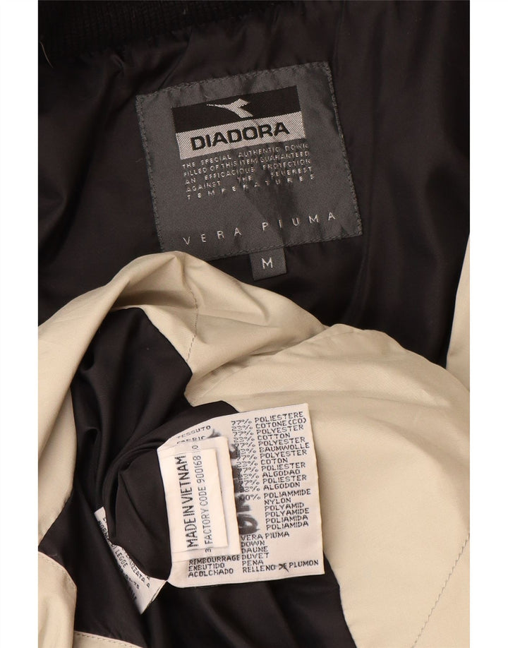 Casaco acolchoado com capuz masculino DIADORA UK 38 poliéster bege médio