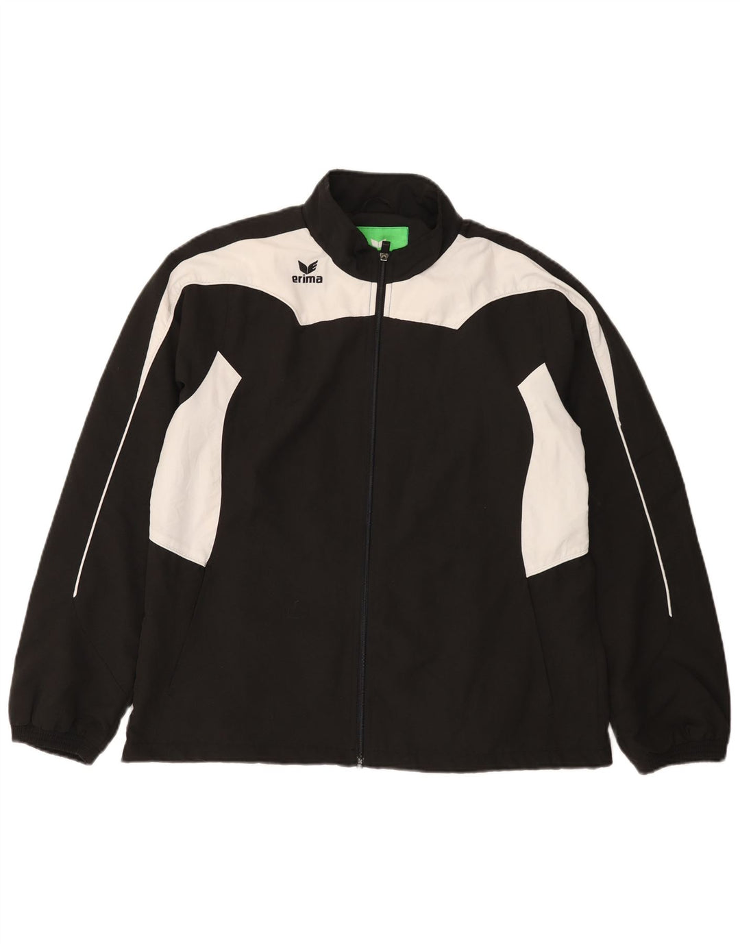Fato de treino completo feminino Erima UK 16 grande preto colorblock poliéster