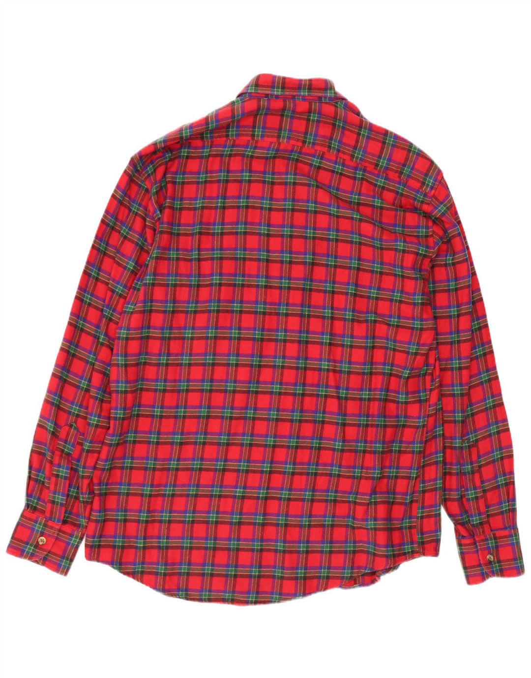 Camisa masculina de flanela cross country médio vermelho xadrez algodão