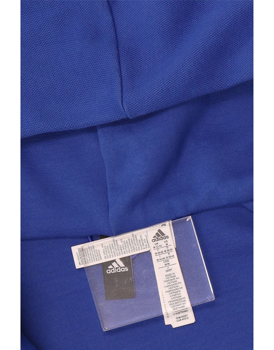 Suéter adidas feminino com capuz e zíper gráfico uk 12/14 algodão azul médio