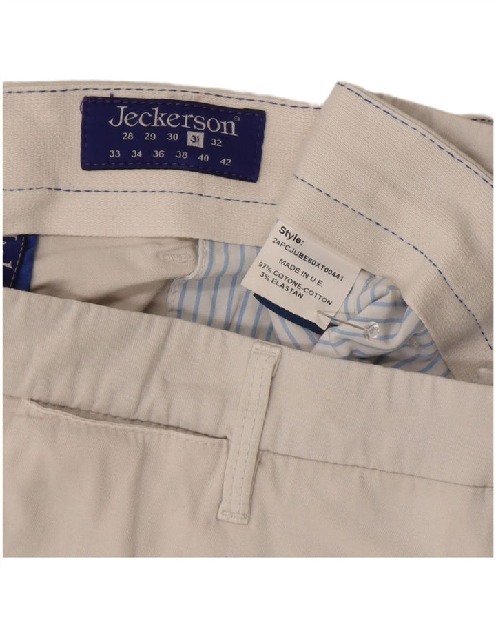 Shorts Chino feminino Jeckerson W31 algodão bege médio