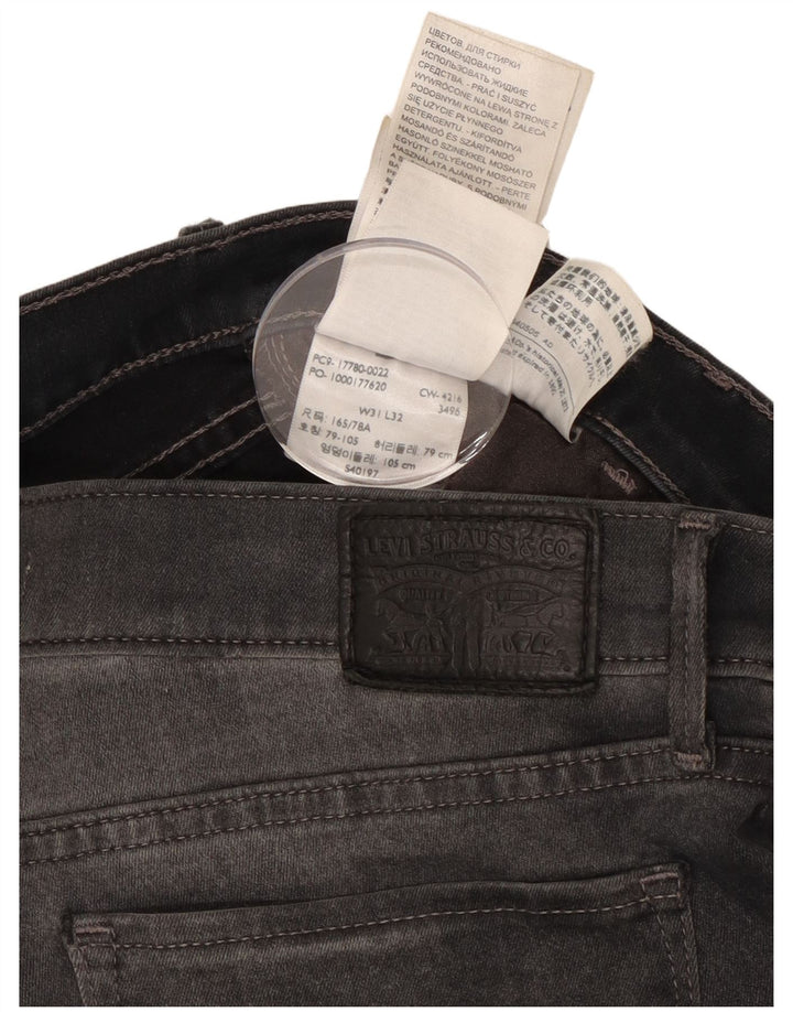 Calça jeans feminina Levi's 710 Super Skinny W31 L32 cinza algodão
