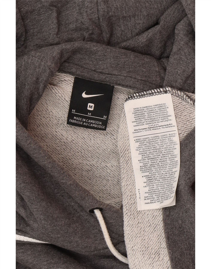 NIKE Mens Graphic Hoodie Jumper Médio Algodão Cinza