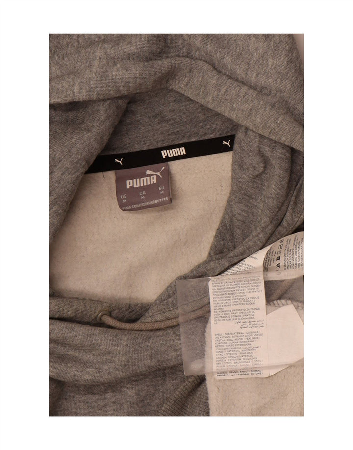 PUMA Mens Graphic Hoodie Jumper Médio Algodão Cinza