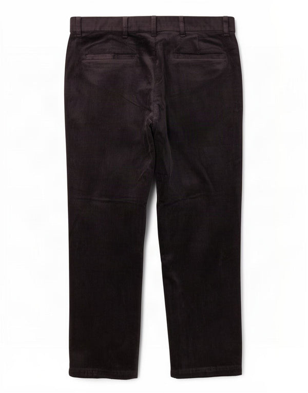 Calça masculina reta de veludo cotelê Marks & Spencer W38 L29 algodão azul marinho